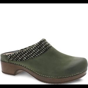 Dansko “Bev” Lichen Burnished Nubuck Clog